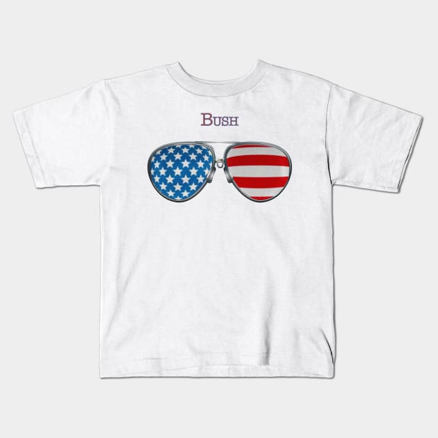 USA GLASSES GEORGE BUSH Kids T-Shirt by SAMELVES